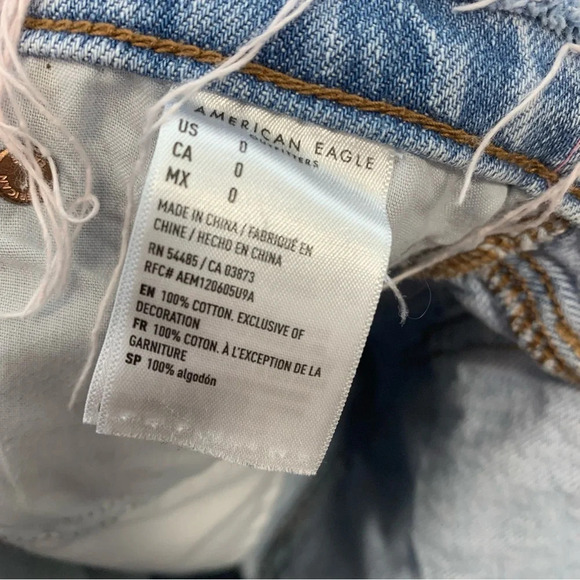 American Eagle Shorts Woman 0 90s Highest Rise Boyfriend Patchwork Rainbow Denim - Picture 9 of 12